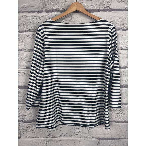 J. McLaughlin Monochrome Striped Top - Picture 4 of 11